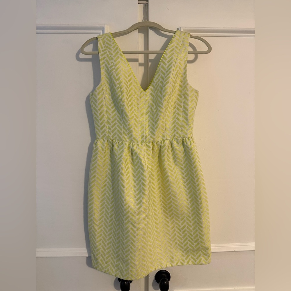 Shoshanna Yellow Sleeveless V-Neck Sundress